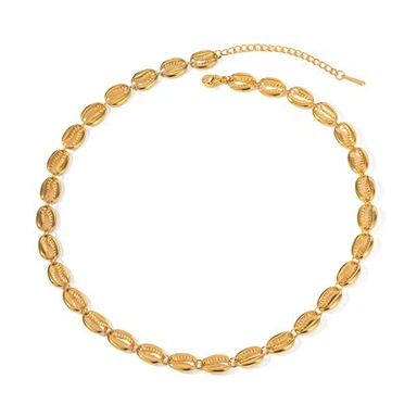 Cadwyn Gadwyn Shell Dur Di-staen