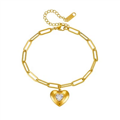 Cadwyn Glip Papur Calon Vintage