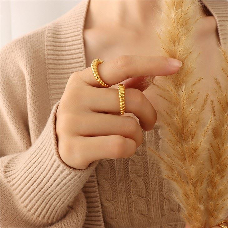 14k gold plated stainless steel band