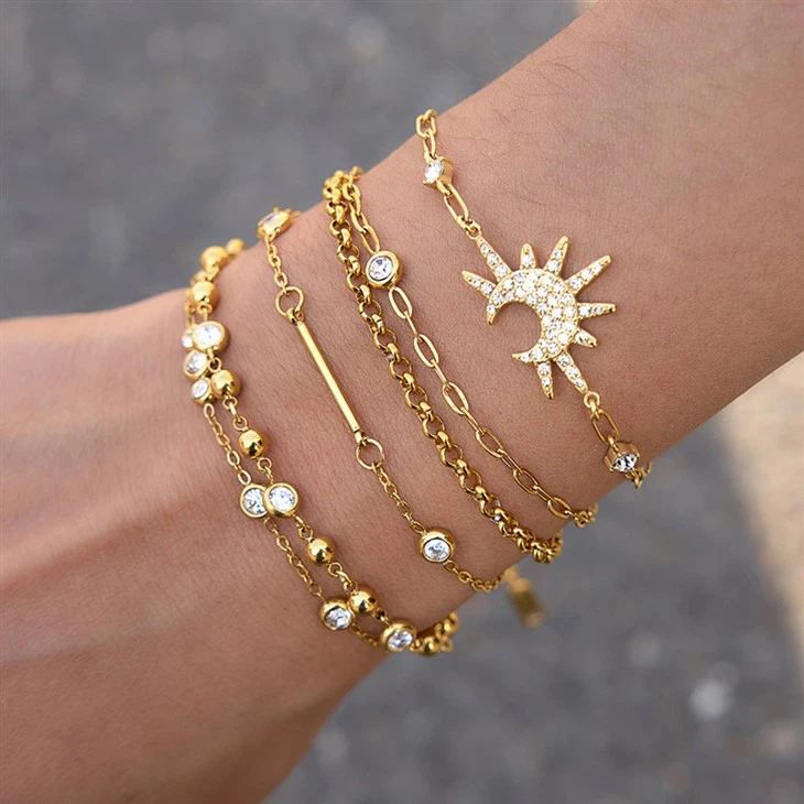 Breichledau Zircon Swyn Nefol