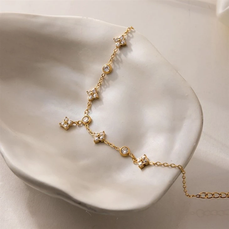 CZ Four Leaf Bracelet price