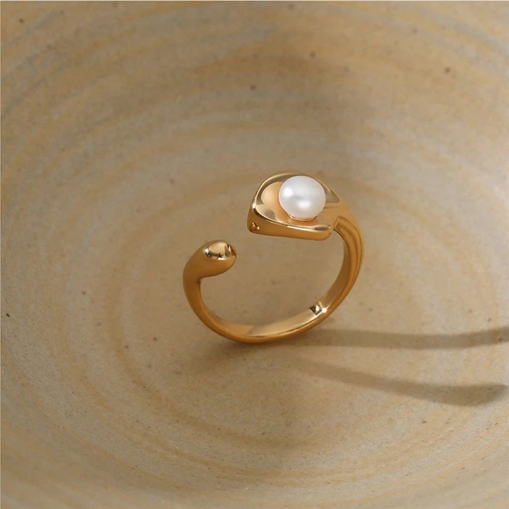 French Style Pearl Open Ring factory