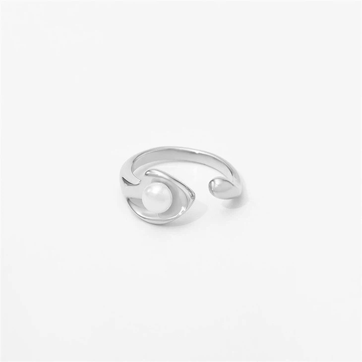 French Style Pearl Open Ring high quality