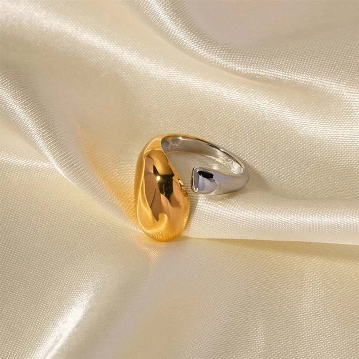 Irregular Two Tone Open Ring