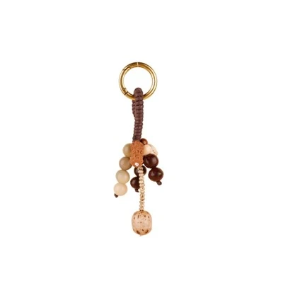 Bodhi Seed Keychain|Swyn Wedi'i Gwneud â Llaw Ar Gyfer Ynni Cadarnhaol