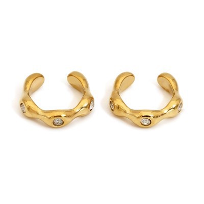 Clustdlysau Clip Zircon afreolaidd
