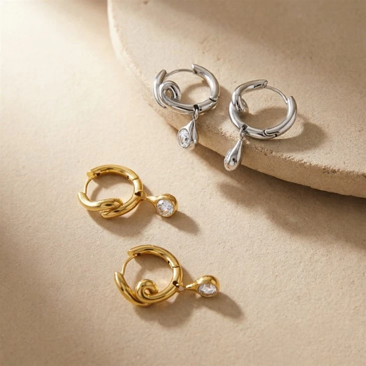 Twist Teardrop Hoops price