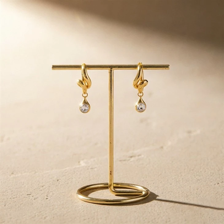 Twist Teardrop Hoops high quality