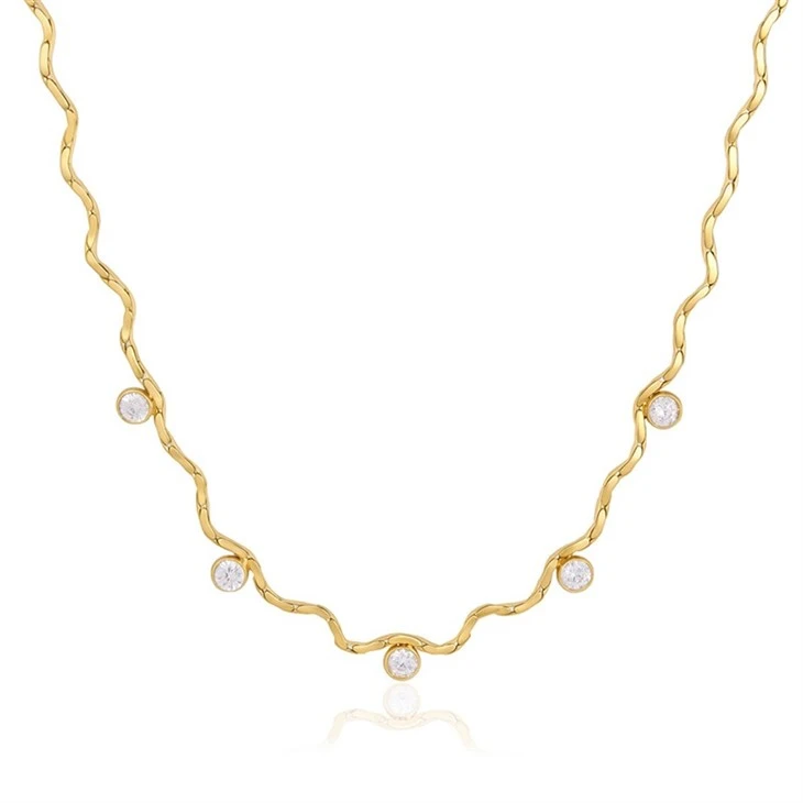 Wavy Twist Chain Tiny Necklace price